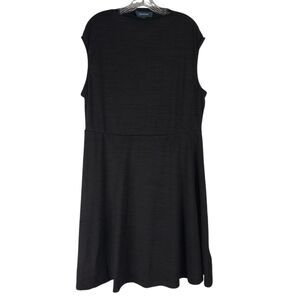 Modcloth Dress Women's 1X Gray Sleeveless Knit Fit & Flare Stretch Work Casual